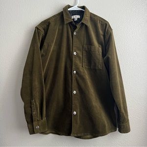 BP corduroy olive green button down